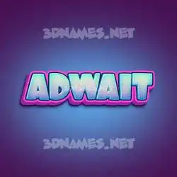 adwait in Phat Purple style - 3D name wallpaper