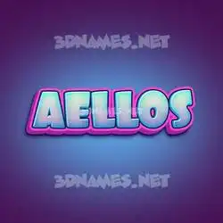 aellos in Phat Purple style - 3D name wallpaper
