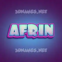 afrin in Phat Purple style - 3D name wallpaper