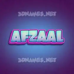 afzaal in Phat Purple style - 3D name wallpaper