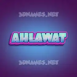 ahlawat in Phat Purple style - 3D name wallpaper