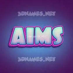 aims in Phat Purple style - 3D name wallpaper