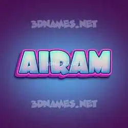 airam in Phat Purple style - 3D name wallpaper