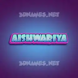 aishwariya in Phat Purple style - 3D name wallpaper