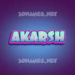 akarsh in Phat Purple style - 3D name wallpaper