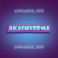 akashverma in Phat Purple style - 3D name wallpaper