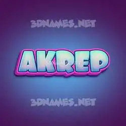 akrep in Phat Purple style - 3D name wallpaper