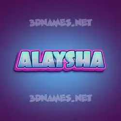alaysha in Phat Purple style - 3D name wallpaper