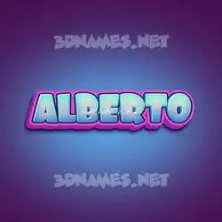 alberto in Phat Purple style - 3D name wallpaper