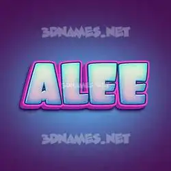 alee in Phat Purple style - 3D name wallpaper