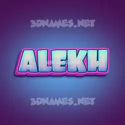 alekh in Phat Purple style - 3D name wallpaper