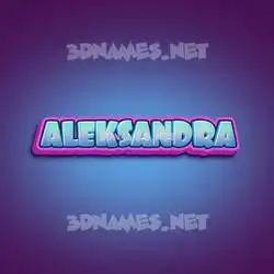aleksandra in Phat Purple style - 3D name wallpaper