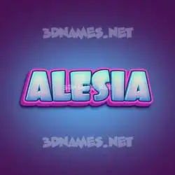 alesia in Phat Purple style - 3D name wallpaper