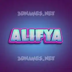 alifya in Phat Purple style - 3D name wallpaper