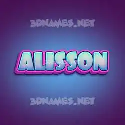 alisson in Phat Purple style - 3D name wallpaper