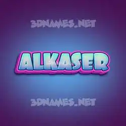 alkaser in Phat Purple style - 3D name wallpaper
