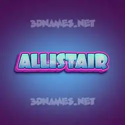 allistair in Phat Purple style - 3D name wallpaper