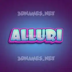 alluri in Phat Purple style - 3D name wallpaper