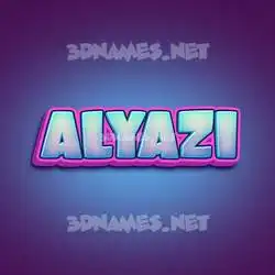 alyazi in Phat Purple style - 3D name wallpaper