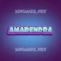 amarendra in Phat Purple style - 3D name wallpaper