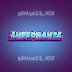 ameerhamza in Phat Purple style - 3D name wallpaper