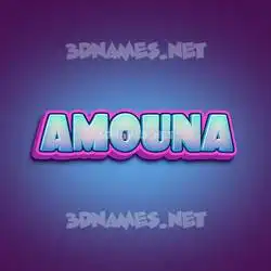 amouna in Phat Purple style - 3D name wallpaper