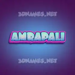 amrapali in Phat Purple style - 3D name wallpaper