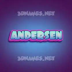 andersen in Phat Purple style - 3D name wallpaper