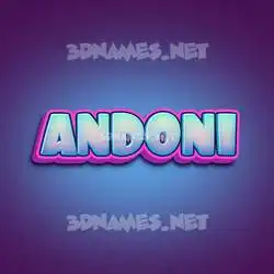 andoni in Phat Purple style - 3D name wallpaper