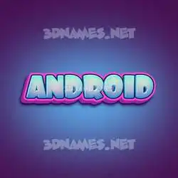 android in Phat Purple style - 3D name wallpaper
