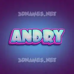 andry in Phat Purple style - 3D name wallpaper