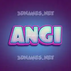 angi in Phat Purple style - 3D name wallpaper