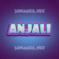 anjali in Phat Purple style - 3D name wallpaper