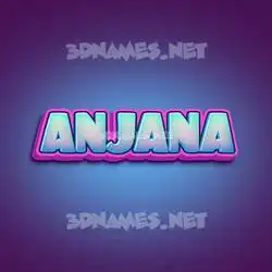 anjana in Phat Purple style - 3D name wallpaper