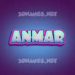 anmar in Phat Purple style - 3D name wallpaper
