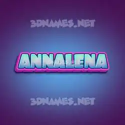 annalena in Phat Purple style - 3D name wallpaper