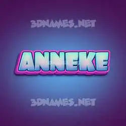 anneke in Phat Purple style - 3D name wallpaper