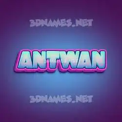 antwan in Phat Purple style - 3D name wallpaper