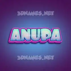 anupa in Phat Purple style - 3D name wallpaper