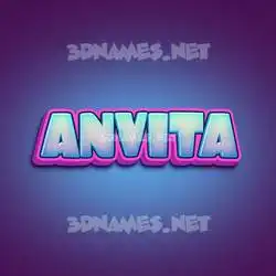 anvita in Phat Purple style - 3D name wallpaper