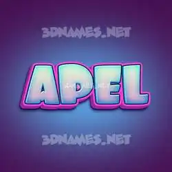 apel in Phat Purple style - 3D name wallpaper