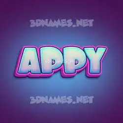 appy in Phat Purple style - 3D name wallpaper