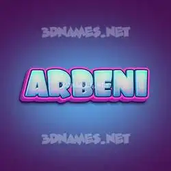 arbeni in Phat Purple style - 3D name wallpaper