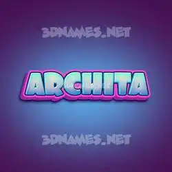 archita in Phat Purple style - 3D name wallpaper