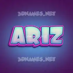 ariz in Phat Purple style - 3D name wallpaper