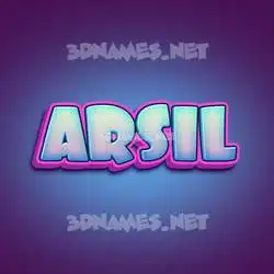 arsil in Phat Purple style - 3D name wallpaper