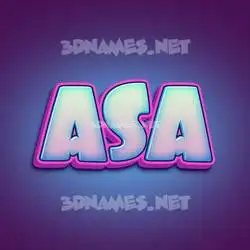 asa in Phat Purple style - 3D name wallpaper