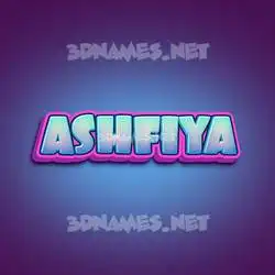 ashfiya in Phat Purple style - 3D name wallpaper