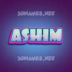 ashim in Phat Purple style - 3D name wallpaper