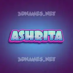 ashrita in Phat Purple style - 3D name wallpaper
